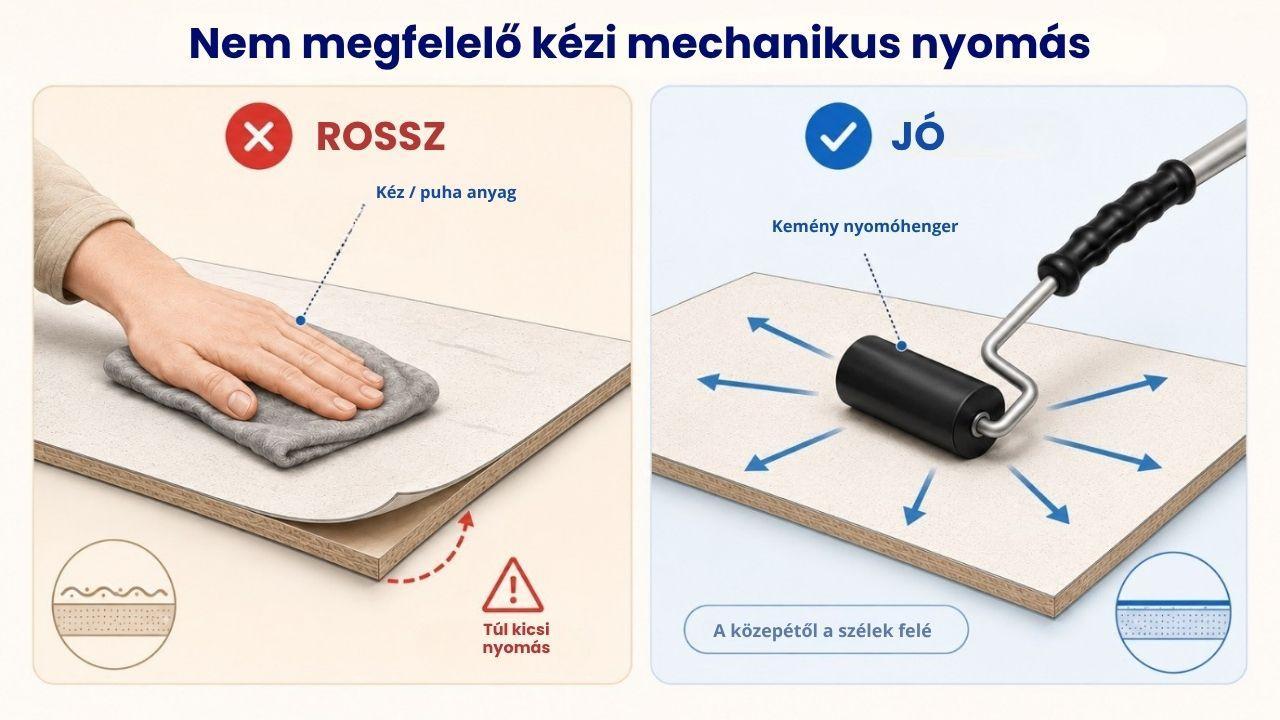 Mechanikai nyomás alkalmazása Megfelelő és nem megfelelő mechanikai nyomás